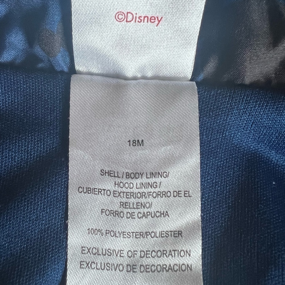 PREOWNED 18 Month blue Mickey wind breaker jacket with hood. 2T mickey shorts - Picture 5 of 10